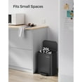 thumbnail image 3 of SONGMICS Kitchen Trash Can, 5.2-Gallon (20L) Garbage Can with Lid, Stainless Steel, Soft Close and Stays Open, Inner Bucket, Wide Non-Slip Pedal, Ink Black, 3 of 6