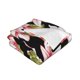 thumbnail image 2 of Manta estampada con flores rosas de belleza, manta decorativa de franela para cama y sofá, 40 x 30 pulgadas, 2 of 8