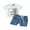 White, variant on Bagilaanoe 2pcs Toddler Baby Boys Short Pants Set Letter Print Short Sleeve T-Shirts Tops Shorts 6M 12M 18M 24M 3T Kids Casual Summer Outfits