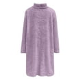 thumbnail image 6 of Sweatshirts for Women 2025 Plus Size Casual Long Sleeve Fuzzy Sherpa Pullover Winter Warm Cozy Sweaters Tops With Pockets Light Purple S, 6 of 6
