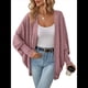 thumbnail image 3 of Suéter Cárdigan Extragrande de Punto Suave para Mujer con Bolsillos Rosa XL, 3 of 9