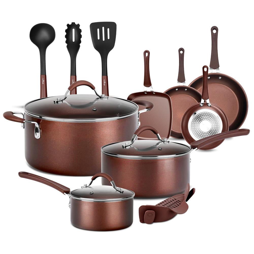 NutriChef Nonstick Cookware ExcilonHome Kitchen Ware Pots & Pan Set With 11 for sale online 