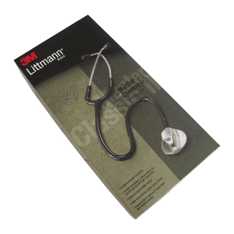 3M Littmann Master Classic II Stethoscope, Black Tube, 27 inch