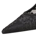 thumbnail image 4 of Women Pointed Toe High Heels Openwork Lace Tulle Floral Embroidery Sexy 9CM Pumps for Bride Prom Party, 4 of 5