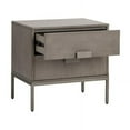 thumbnail image 4 of Sunpan Jade 25.5" Transitional Wood and Iron Nightstand in Gray/Antique Silver, 4 of 5
