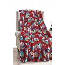 Velvet Touch Holiday Throw Fleece Blanket (50" x 60") - Hooty Hoot Owl