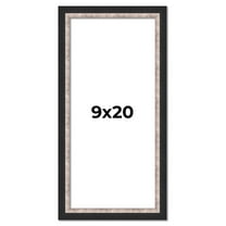 9x20 Frame Silver Real Wood Picture Frame Width 1.25 Inches | Interior Frame Depth 0.75 Inches |