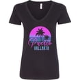 thumbnail image 3 of Inktastic Retro 80s Puerto Vallarta Women's V-Neck T-Shirt, 3 of 5
