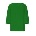 thumbnail image 3 of Enjoytime Womens 3/4 Sleeve Tops and Blouses Loose Solid Color V-Neck Blouse Summer Office Work Business Shirts, 3 of 4