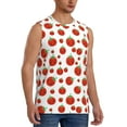 thumbnail image 2 of Haiem Men's Hand Drawn Tomatoes Print Tank Tops Summer Sleeveless Cut Off Workout T-Shirts Fitness Vest Athletic Undershirts-Large, 2 of 8