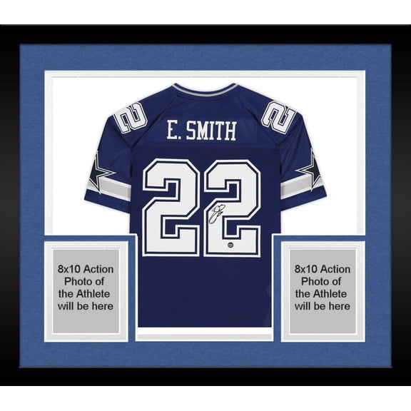 Framed Emmitt Smith Dallas Cowboys Autographed Navy Mitchell & Ness Authentic Jersey - Fanatics Authentic Certified