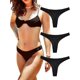 thumbnail image 1 of Zhuge Pack de 3 tangas mujer algodón, sin costuras, transpirables y diseño atractivo,Talla XL Negro, 1 of 5