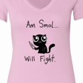 thumbnail image 4 of Inktastic Am Smol Will Fight Women's V-Neck T-Shirt, 4 of 5