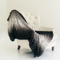thumbnail image 2 of Plutus Chocolate Brown Ivory Faux Fur Luxury Throw Throw 36W x 60L, 2 of 2
