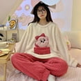 thumbnail image 2 of New Pochacco Pajamas Womens Autumn and Winter Rose Velvet Round Neck Cute Cartoon Thickened Warm Coral Plush Home Pajamas, 2 of 7