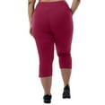 thumbnail image 6 of ZyeKqe Women Plus Size Capri Leggings Quick Dry High Waisted Yoga Pants Side Split Butt Lifting Workout Cropped Tights, 6 of 7