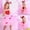 B-Pink, variant on Valentine's Day Children Girls Dress Sleeveless Colorful Colorful Bow Dress Fashion 4-5 Years 4-5 Years