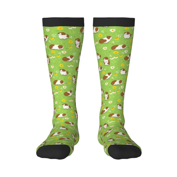 Fotbe Guinea Pigs Calcetas Divertidas Estampadas para Hombre y Mujer, Calcetas de Algodón hasta la Rodilla para Caminar, Correr, Enfermería y Embarazo