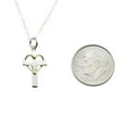 thumbnail image 5 of Sterling Silver Cross Charm Pendant on a 14 inch Sterling Silver Cable Chain. Christian Jewelry. Christian Gifts, 5 of 6
