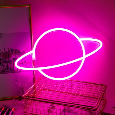 

Up to 65% Off Dvkptbk USB Battery Box Planet-shaped Latex Neon Light Atmosphere Night Light for Home Daily Life