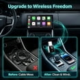 thumbnail image 4 of 2026 Wireless CarPlay Adapter for iPhone & Android Auto, 2 in 1 Plug & Play USB-A/Type-C Port, Fast Convert Wired to Wireless, No Delay for iOS 10+ & Android 11+, with Realtek 8730E Chip, 4 of 7