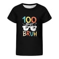 thumbnail image 4 of SGMVNU 100 Days of School Shirts for Boys Girls Boys Tops Size 5 Short Sleeve Tops Crewneck Trendy Loose T-Shirts Cotton Tops Graphic Tees(Size 10-11 Years,Black), 4 of 4
