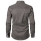 thumbnail image 3 of Blusa y camisa de manga larga con cuello vuelto para hombre, informal, de retazos a cuadros, con botones y cuello vuelto, blusa de manga larga para hombre, 3 of 6
