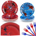 thumbnail image 1 of Set de artículos de fiesta Umigy Spider Birthday para 24 invitados, 1 of 6