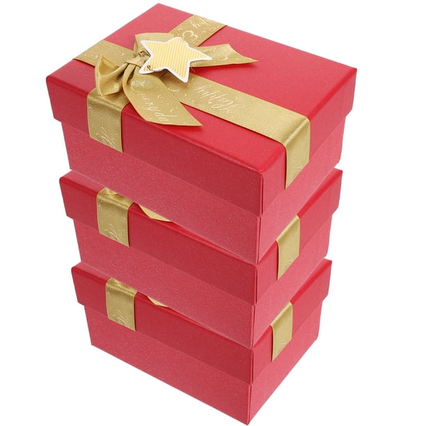 GOOHOCHY Cajas de dulces para Festival de Navidad, caja de regalo pequeña, cajas de papel para regalos de vacaciones, 3 uds.