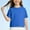 Blue, variant on ZOYOEN Girls Cotton T Shirts- Casual Summer Soft Short Sleeve Kids Basic Tees Purple Size 10-12