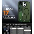 thumbnail image 2 of Funda Mate Translúcida Delgada con Soporte Oculto, Compatible con iPhone 17 6.3" – Verde, 2 of 7