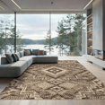 thumbnail image 2 of ODIKA 8'x10' Ultra-Soft Area Rug, Spotted Distressed Farmhouse Motif Salt Speckled Southwestern Flowing Dynamic None Washable, Bare feet friendly, Silk-Touch for Bedroom, Under Sectional, 2 of 7