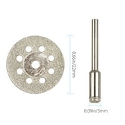 TSV 10pcs Diamond Cutting Wheel, Blades Cut Off Discs Set, Diamond Coated Cutting Wheel and 3mm Mandrel Fit for Dremel Rotary Tool