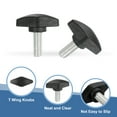 thumbnail image 3 of Uxcell Tee Thumb Screws, Carbon Steel Tee Wing Knobs for Hand Tightening Applications M8 x 20mm, 3 of 7