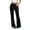Black #15, variant on KDDYLITQ Velvet Trousers Women Straight Drawstring Pants Velour Flare Wide Leg Joggers Work Trendy Jeans with Pocket Black L