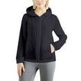 thumbnail image 1 of Breezora Womens Lightweight Oversized Hooded Spring Jacket Thin Layer Outerwear Plus Size XXL Size Black, 1 of 5