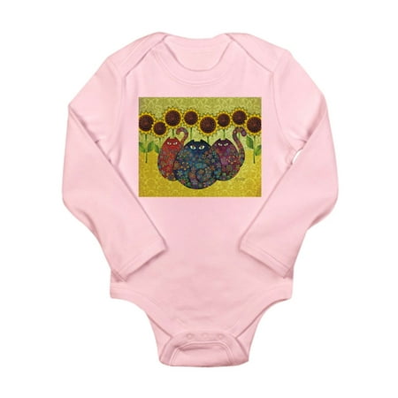 

CafePress - Cats And Sunflowers Body Suit - Long Sleeve Infant Bodysuit