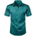 thumbnail image 4 of Dagugfen Plus Size Mens Dress Shirts Button up Short Sleeve Loose Comfy Business Casual Office Shirts, 4 of 8