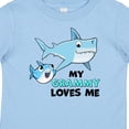 thumbnail image 4 of Inktastic My Grammy Loves Me with Cute Sharks Boys or Girls Baby T-Shirt, 4 of 5