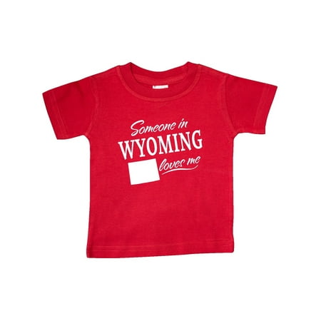 

Inktastic Someone in Wyoming Loves Me Gift Baby Boy or Baby Girl T-Shirt