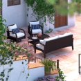 thumbnail image 2 of RST Brands Barcelo 4 PC Aluminum Modern Outdoor Seating Set - Centered Ink/White, 2 of 7