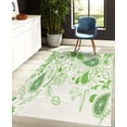 thumbnail image 4 of Paisley Decorative Rug, Oriental Motifs with Swirled Branch and Flower Pattern Bohemian Illustration, Quality Carpet for Bedroom Dorm and Living Room, 6 Sizes, Fern Green, by Ambesonne, 4 of 4