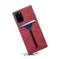 thumbnail image 3 of Allytech Samsung Galaxy Note 20 Back Cover, Slim Fit Shockproof Credit Card Holder Protection Bumper Anti-scratch Wallet Case Cover for Samsung Galaxy Note 20, Red, 3 of 6