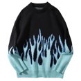 thumbnail image 1 of Suéter de llama gradual para hombre, jerséis de otoño e invierno de 2024, suéter holgado coreano de gran tamaño, ropa de calle de hip hop, prendas de punto vintage, 1 of 6