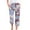 Blue, variant on QATAINLAV Women Cropped Pants Trendy Floral Print Capri Pants Casual Loose Going Out Short Beach Pants Summer Drawstring Straight Capris with Pockets Birthday Gifts Purple S