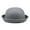 Grey, variant on Classic Wool Bowler Hat for Adults Roll Up Brim Bucket Style Unisex Design