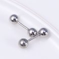 thumbnail image 2 of Juego de 8 piercings unisex de acero inoxidable de 5 mm con forma de bola, para oreja, uña, lengua (2 de acero, 2 negros, 2 de oro rosa y 2 azules), 2 of 7