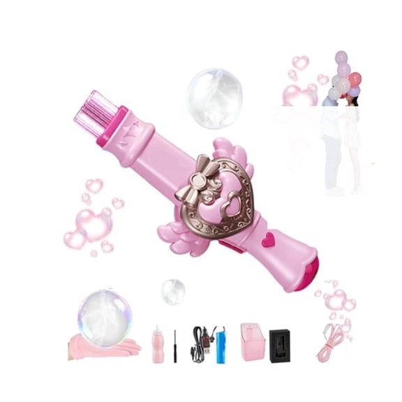 Elastic Fog Wand Rechargeable SmokeBubble Machine Interactive FogBubble Maker With Colorful Lights & Music For Party Wedding 10ml