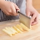 thumbnail image 2 of Cuchillo con filo ondulado para patatas, picador de acero inoxidable, cuchillo basculante para ensalada, cortador de patatas, cortador para freír francés, 2 uds., 2 of 5