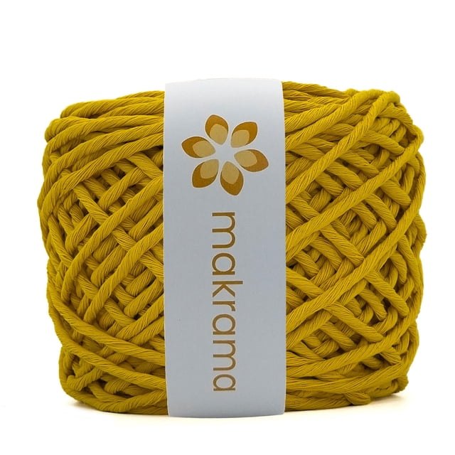 Hilaza Algodón 4mm Makrama 500gr Amarillo Girasol